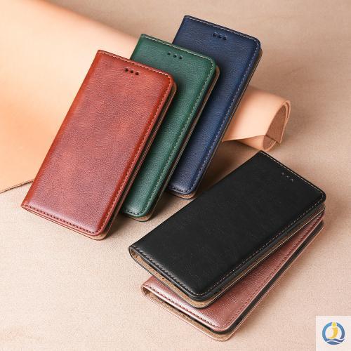 Luxury retro genuine leather back cover