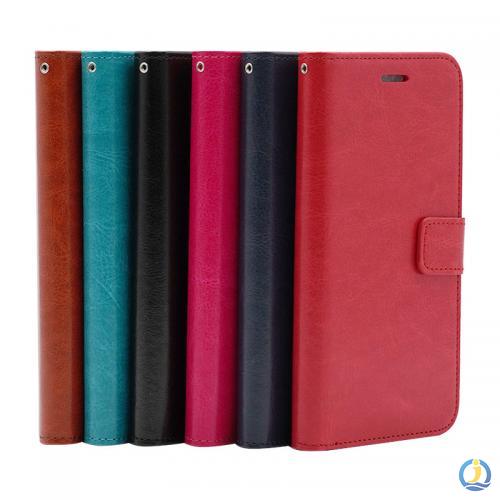 Luxury Flip Leather wallet Case with buckle