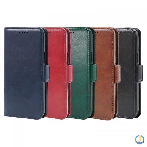 Luxury Flip Leather wallet Case with buckle