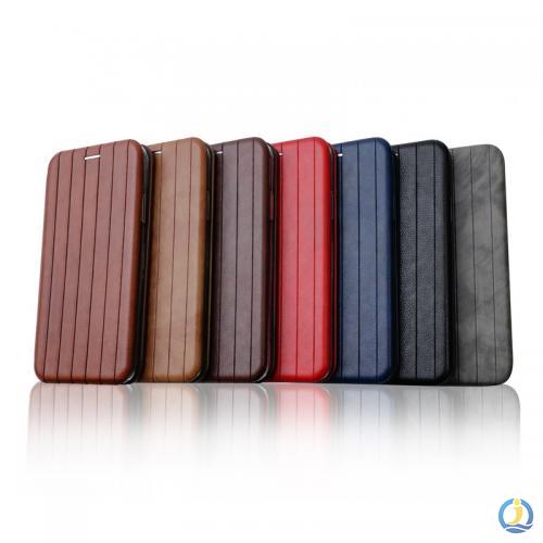 New Design Skin Feel Business PU Leather Flip Phone Case