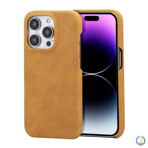 Oil Wax Shockproof Protective Genuine Leather Phone Case 